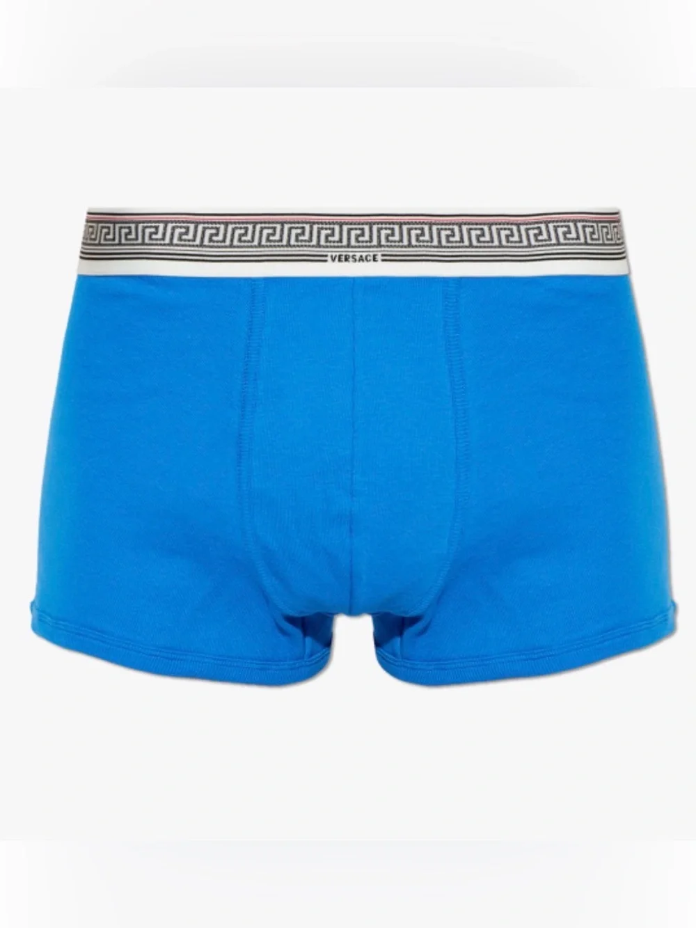 Versace MENS Blue Athletic Shorts with Greek Key Waistband size 6-L brand new